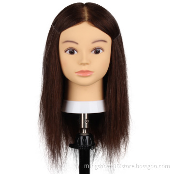 Cheap female mannequin head with natural hair